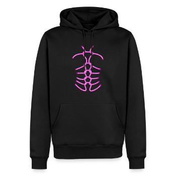 Shibari 1 pink - Männer Premium Bio Hoodie - Schwarz - Vorne - Nico (187cm)
