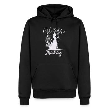 Halloween Witch, Witchful Thinking - Männer Premium Bio Hoodie - Schwarz - Vorne - Nico (187cm)