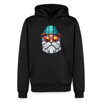 Garden Gnome / Fairyland / Leprechaun / Gnome / Logo - Men’s Premium Organic Hoodie - black - Front - Nico (187cm)