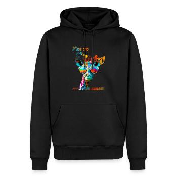 I'm so Funky. Keep your groove. Giraffe - Men’s Premium Organic Hoodie - black - Front - Nico (187cm)