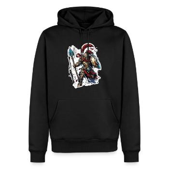 Spartan / Warrior / Fighter / Ancient / Sparta - Men’s Premium Organic Hoodie - black - Front - Nico (187cm)