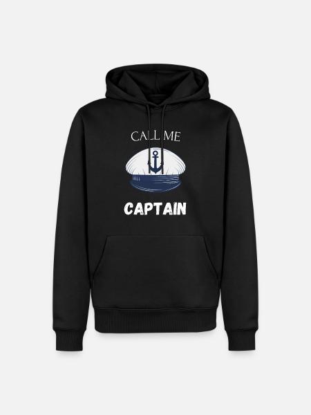 Call me the captain - Men’s Premium Organic Hoodie - black