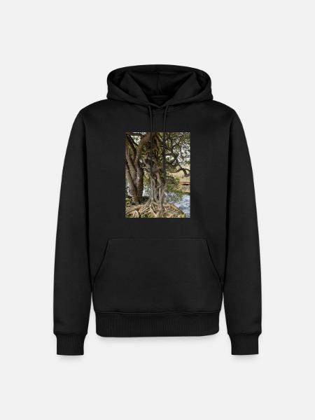 Baum, Kraft der Natur - Männer Premium Bio Hoodie - Schwarz