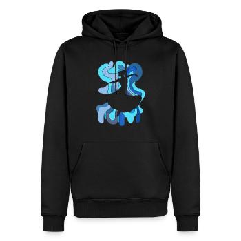 École de danse Foxtrot - Sweat à capuche Premium bio Homme - noir - Devant - Nico (187cm)