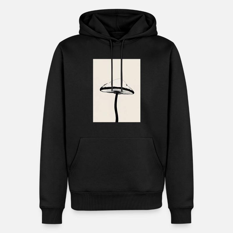 Tinte Kappe - Männer Premium Bio Hoodie - Schwarz