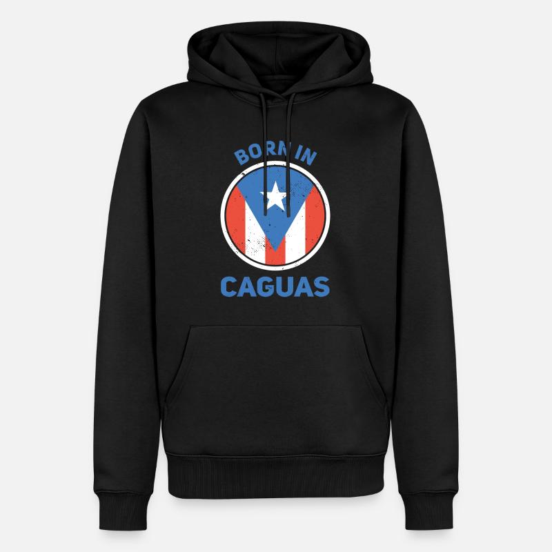 Caguas - Sweat à capuche Premium bio Homme - noir