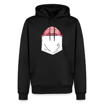 Poisson blob - Sweat à capuche Premium bio Homme - noir - Devant - Nico (187cm)