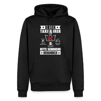 Dieser Taxifahrer ist 60. Schonend behandeln - Männer Premium Bio Hoodie - Schwarz - Vorne - Nico (187cm)