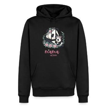 Mama est 2024 I Panda Bear Mum I First Time Mom - Männer Premium Bio Hoodie - Schwarz - Vorne - Nico (187cm)
