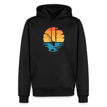 Windsurfers Windsurfing Sun Beach Surfer - Men’s Premium Organic Hoodie - black - Front - Nico (187cm)