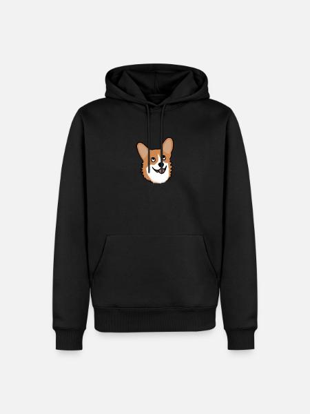 Corgi - Sweat à capuche Premium bio Homme - noir