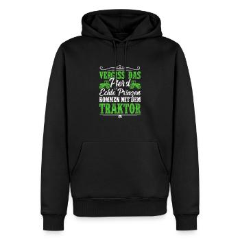 Vergiss Das Pferd Echte Prinzen Kommen Mit Dem Tra - Männer Premium Bio Hoodie - Schwarz - Vorne - Nico (187cm)