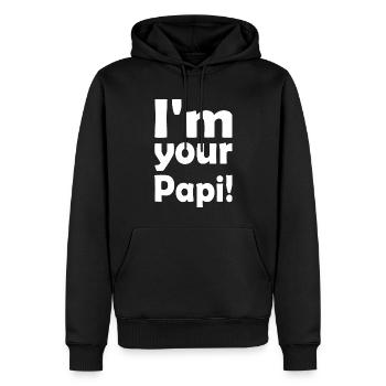 Im your papi - Männer Premium Bio Hoodie - Schwarz - Vorne - Nico (187cm)