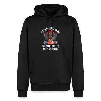 Dackel Mama Sie, die mit Wiener Hundebesitzer schläft - Männer Premium Bio Hoodie - Schwarz - Vorne - Nico (187cm)