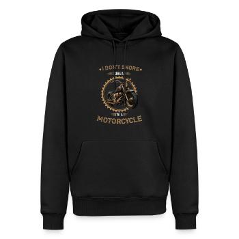 Ronflement Moto Chemise Chopper Biker - Sweat à capuche Premium bio Homme - noir - Devant - Nico (187cm)