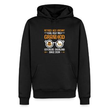 Pensionierte Oma Rentner Rentenbuchhalter Bank - Männer Premium Bio Hoodie - Schwarz - Vorne - Nico (187cm)