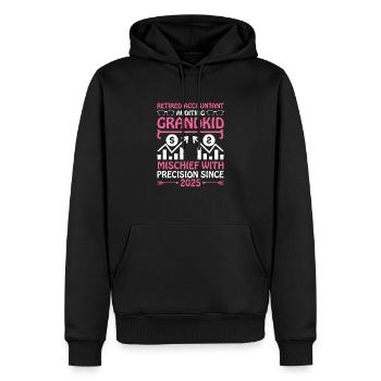 Pensionierte Oma Rentner Rentenbuchhalter Bank - Männer Premium Bio Hoodie - Schwarz - Vorne - Nico (187cm)