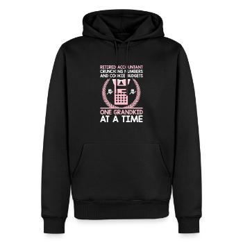 Pensionierte Oma Rentner Rentenbuchhalter Bank - Männer Premium Bio Hoodie - Schwarz - Vorne - Nico (187cm)