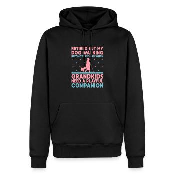 Hundeliebhaber Rentner Oma Rentner Hundebesitzer Hund - Männer Premium Bio Hoodie - Schwarz - Vorne - Nico (187cm)