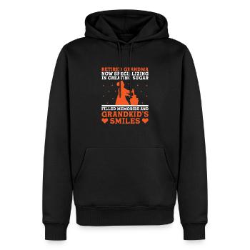 Bäckerei Rentner Oma Rentner Pension Baker Pas - Männer Premium Bio Hoodie - Schwarz - Vorne - Nico (187cm)