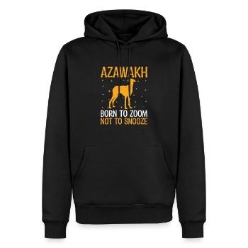 Azawakh Hundebesitzer Arabischer Windhund Tuareg Sloughi - Männer Premium Bio Hoodie - Schwarz - Vorne - Nico (187cm)