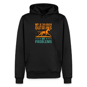 Azawakh Hundebesitzer Arabischer Windhund Tuareg Sloughi - Männer Premium Bio Hoodie - Schwarz - Vorne - Nico (187cm)