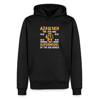 Azawakh Hundebesitzer Arabischer Windhund Tuareg Sloughi - Männer Premium Bio Hoodie - Schwarz - Vorne - Nico (187cm)