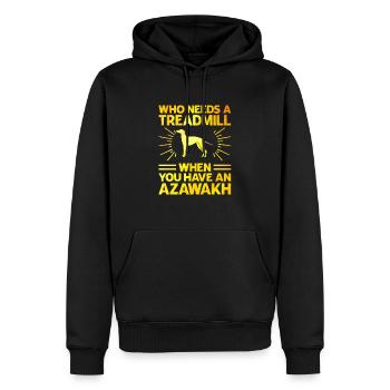 Azawakh Hundebesitzer Arabischer Windhund Tuareg Sloughi - Männer Premium Bio Hoodie - Schwarz - Vorne - Nico (187cm)