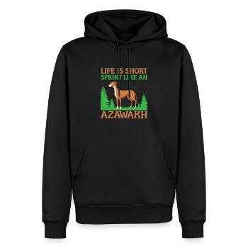 Azawakh Hundebesitzer Arabischer Windhund Tuareg Sloughi - Männer Premium Bio Hoodie - Schwarz - Vorne - Nico (187cm)
