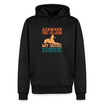 Azawakh Hundebesitzer Arabischer Windhund Tuareg Sloughi - Männer Premium Bio Hoodie - Schwarz - Vorne - Nico (187cm)