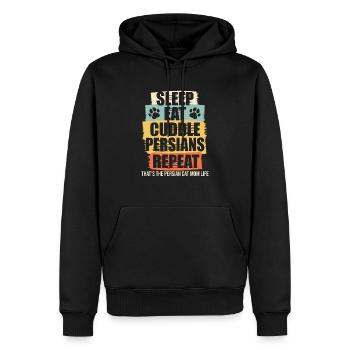 Chat persan Chat Amoureux Propriétaire de chat Persan Longhair C - Sweat à capuche Premium bio Homme - noir - Devant - Nico (187cm)