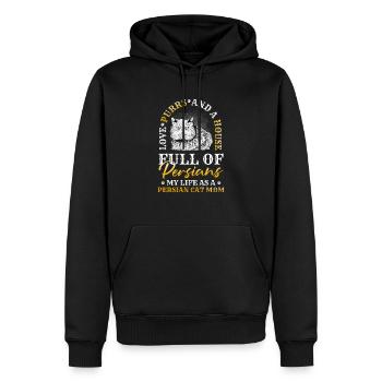 Chat persan Chat Amoureux Propriétaire de chat Persan Longhair C - Sweat à capuche Premium bio Homme - noir - Devant - Nico (187cm)