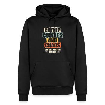 Chat persan Chat Amoureux Propriétaire de chat Persan Longhair C - Sweat à capuche Premium bio Homme - noir - Devant - Nico (187cm)
