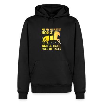 American Quarter Horse Reitpferd Liebhaber Hors - Männer Premium Bio Hoodie - Schwarz - Vorne - Nico (187cm)