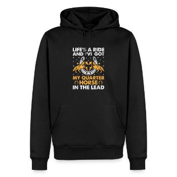 American Quarter Horse Equestrian Horse Lover Hors - Sweat à capuche Premium bio Homme - noir - Devant - Nico (187cm)
