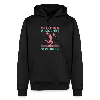 Cheerleading Coach Cheer Coach Cheerleader Cheer T - Männer Premium Bio Hoodie - Schwarz - Vorne - Nico (187cm)