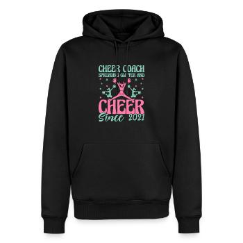 Cheerleading Coach Cheer Coach Cheerleader Cheer T - Men’s Premium Organic Hoodie - black - Front - Nico (187cm)