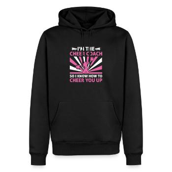 Cheerleading Coach Cheer Coach Cheerleader Cheer T - Men’s Premium Organic Hoodie - black - Front - Nico (187cm)