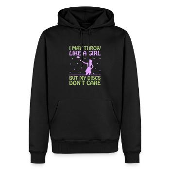 Disc Golf Player Disc Golfer Frisbee Player Par Pu - Männer Premium Bio Hoodie - Schwarz - Vorne - Nico (187cm)