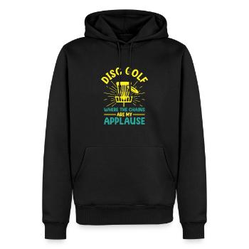 Disc Golf Player Disc Golfer Frisbee Player Par Pu - Männer Premium Bio Hoodie - Schwarz - Vorne - Nico (187cm)
