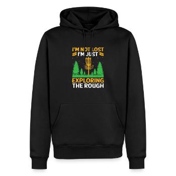 Disc Golf Player Disc Golfer Frisbee Player Par Pu - Männer Premium Bio Hoodie - Schwarz - Vorne - Nico (187cm)