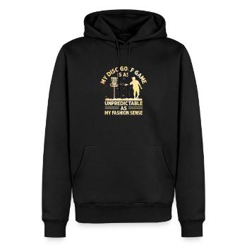 Disc Golf Player Disc Golfer Frisbee Player Par Pu - Sweat à capuche Premium bio Homme - noir - Devant - Nico (187cm)