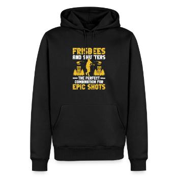 Disc Golf Player Disc Golfer Frisbee Player Par Pu - Männer Premium Bio Hoodie - Schwarz - Vorne - Nico (187cm)