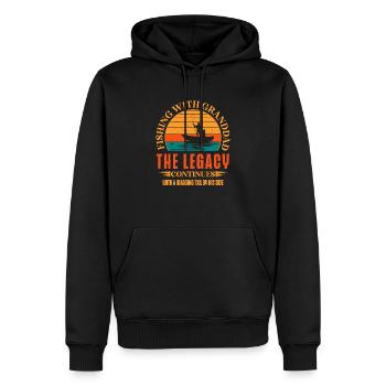 Angeln Großvater Großvater Fischer Enkel Lustig - Männer Premium Bio Hoodie - Schwarz - Vorne - Nico (187cm)