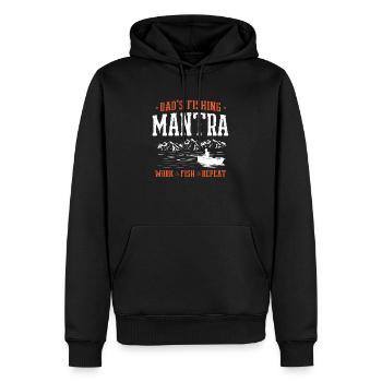 Pêche Papa Papa Pêcheur Childern Drôle Poisson Alors - Sweat à capuche Premium bio Homme - noir - Devant - Nico (187cm)