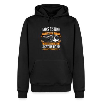 Angeln Papa Papa Fischer Childern Lustiger Fisch So - Männer Premium Bio Hoodie - Schwarz - Vorne - Nico (187cm)