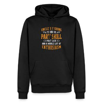 Angeln Onkel Fischer Onkel Lustiger Fisch Perfekt - Männer Premium Bio Hoodie - Schwarz - Vorne - Nico (187cm)