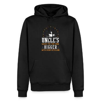 Pêche Oncle Pêcheur Oncles Drôle Poisson Parfait - Sweat à capuche Premium bio Homme - noir - Devant - Nico (187cm)