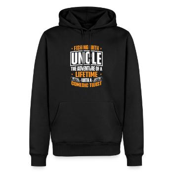 Angeln Onkel Fischer Onkel Lustiger Fisch Perfekt - Männer Premium Bio Hoodie - Schwarz - Vorne - Nico (187cm)