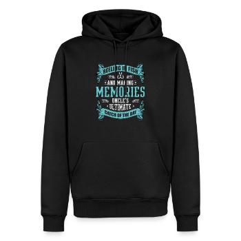 Angeln Onkel Fischer Onkel Lustiger Fisch Perfekt - Männer Premium Bio Hoodie - Schwarz - Vorne - Nico (187cm)